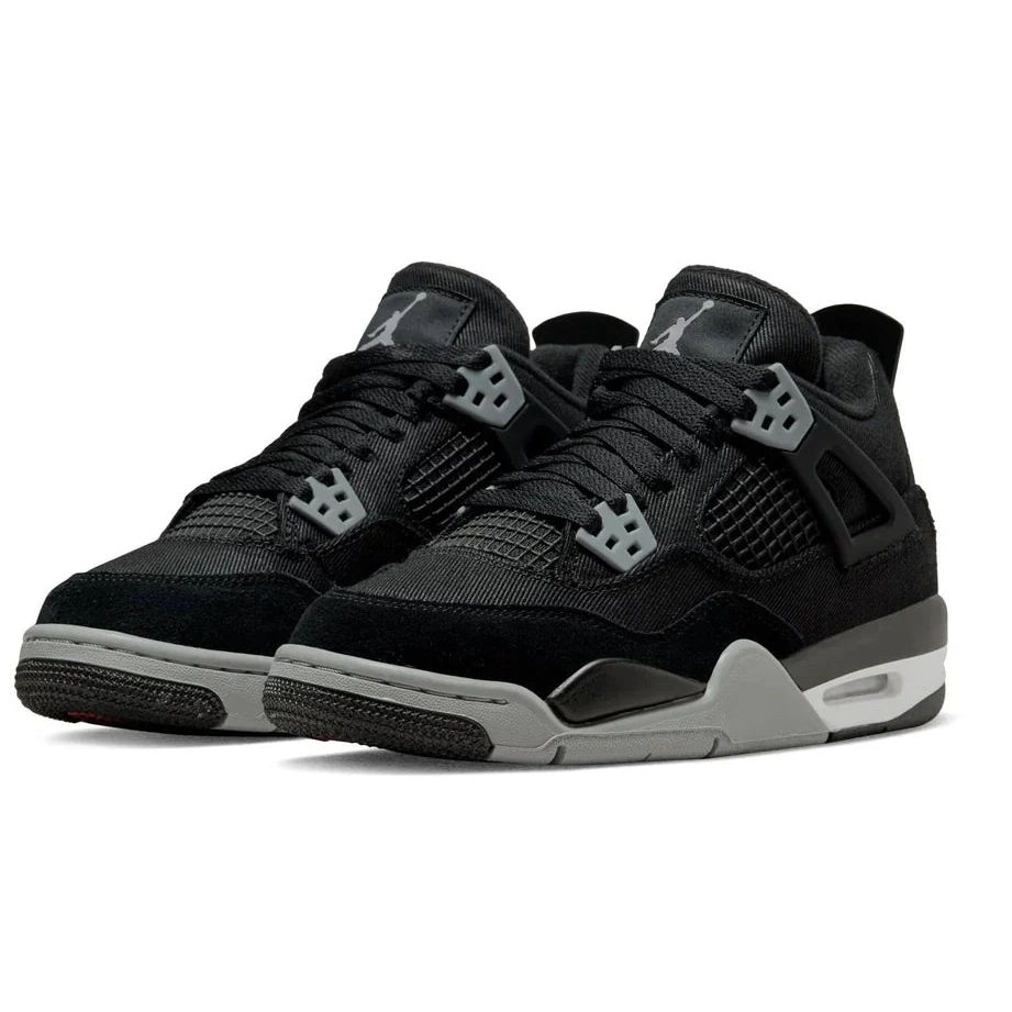 Black Retro Air Jordan Canvas GS 4 0822